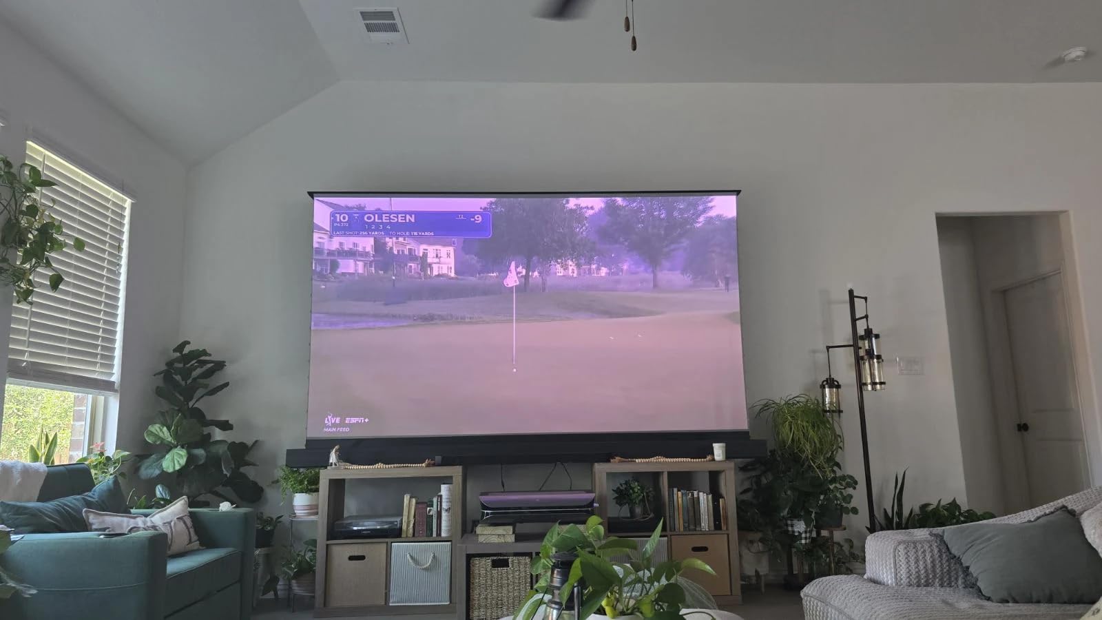 NothingProjector Motorized ALR Screen for Ultra Short Throw Projector, 95% Ambient Light Rejecting, 100 inch, Floor Rising, 4K/8K UHD, Active 3D, Anti Daylight, Electric Retractable Automatic customer photo 2