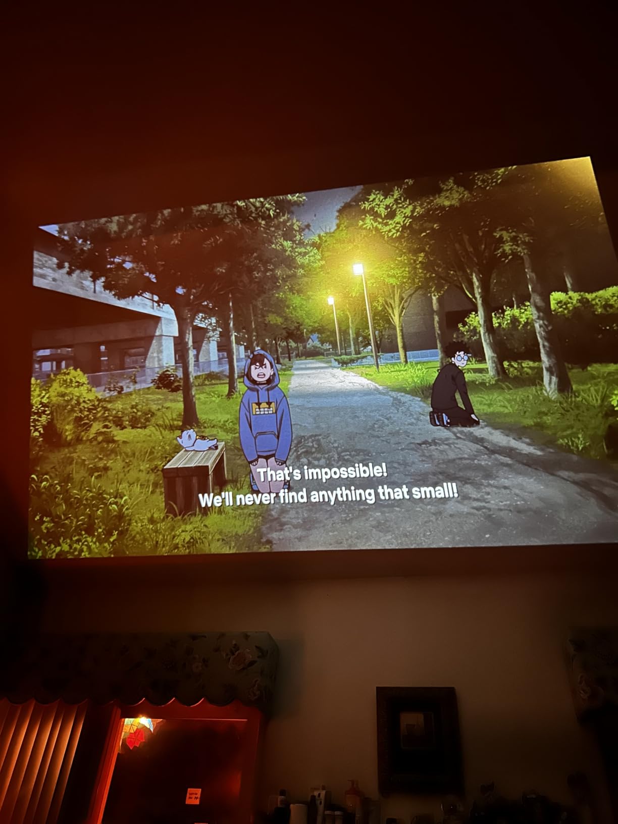 Aurzen BOOM mini Google TV Outdoor Smart Projector with WiFi and Bluetooth, Voice Control, Family Mode, 20W Dolby Audio, Real-Time Focus,4K Supported Movie Projector for Bedroom/Home Live Sports,Black customer photo 2