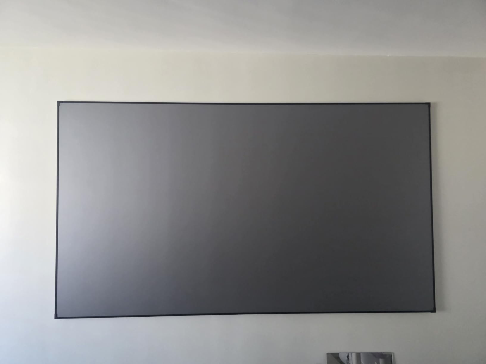 Fixed Frame High Gain Projector Screen by SilverMagic - 2.6X Gain and 30% ALR - Indoor Wall-Mounted White Screen for Home Theater/Living Room/Patio/Office/Classroom - 120 inch 16:9 customer photo 1
