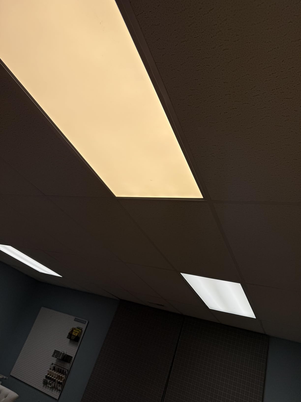 OKQ 2x4 LED Flat Panel Light Drop Ceiling Office Fixture, 30/40/50W Selectable, 5000K 5CCT Switchable, 0-10V Dimmable, 24x48 Inch LED Flush Mount Ceiling Light, ETL Listed 4 Pack customer photo 1