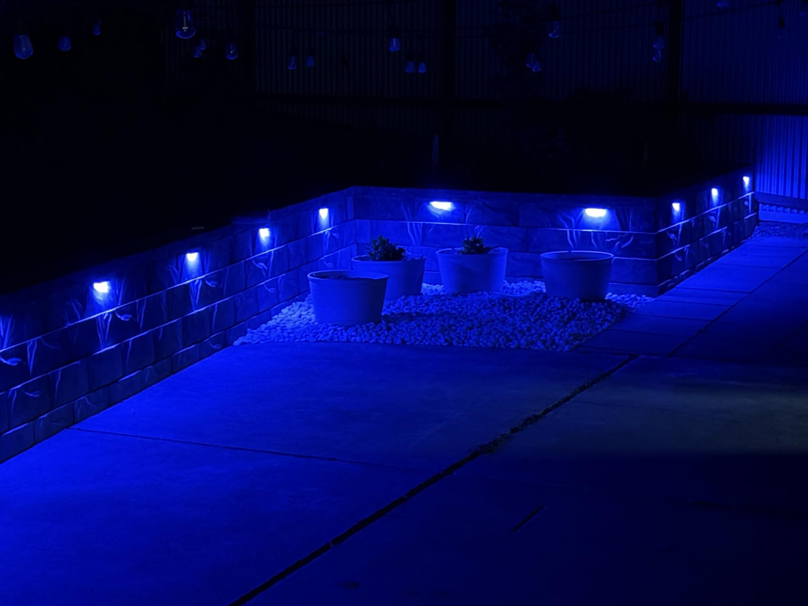 Lumary 8 Pack 12-24V Low Voltage Retaining Wall Lights with Hub, 7 Inch | Smart Hardscape Paver Lighting, 2200K-6500K RGBCW Color Changing Outdoor Landscape for Step, APP/Remote/Voice Control, Brown customer photo 1