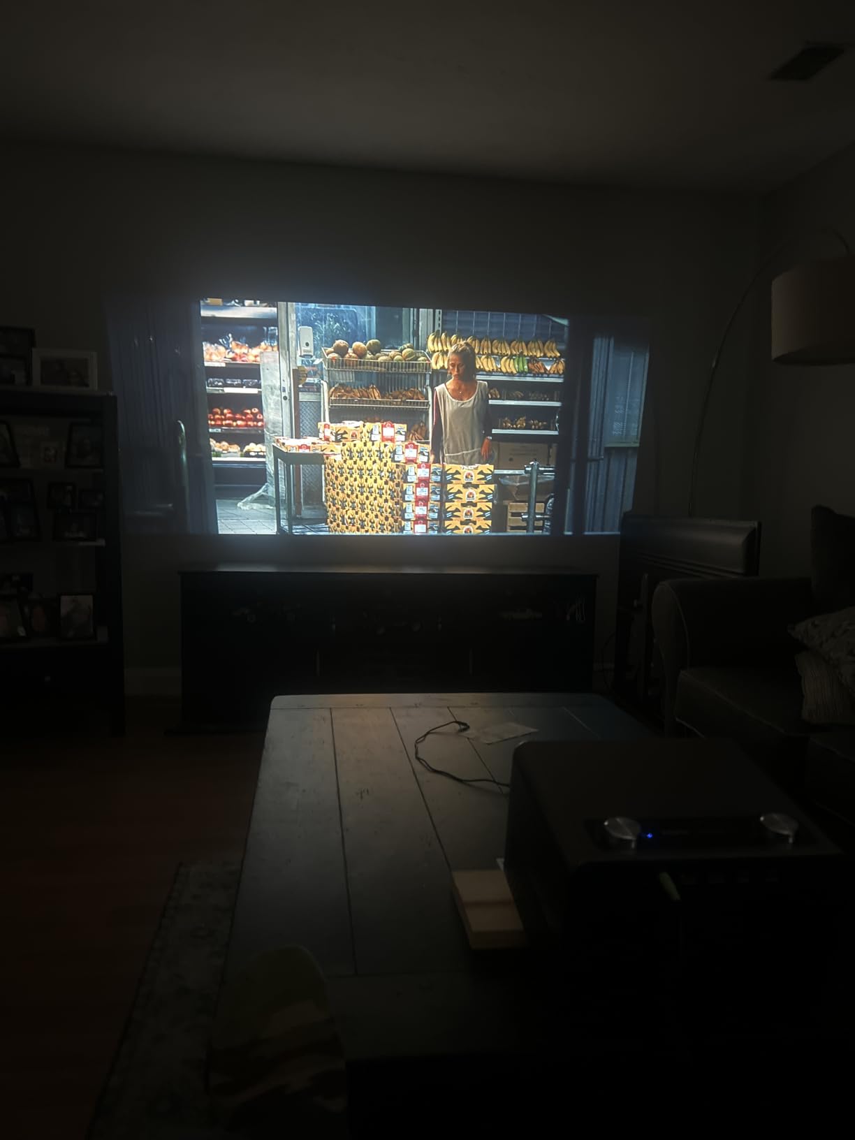 HAPPRUN 2000 ANSI 4K Decoding Outdoor Projector with Built-in Streaming App | Smart Projector with WiFi and Bluetooth, AI Auto Focus & Keystone, Home Theater Projector for Indoor & Outdoor Movies customer photo 1