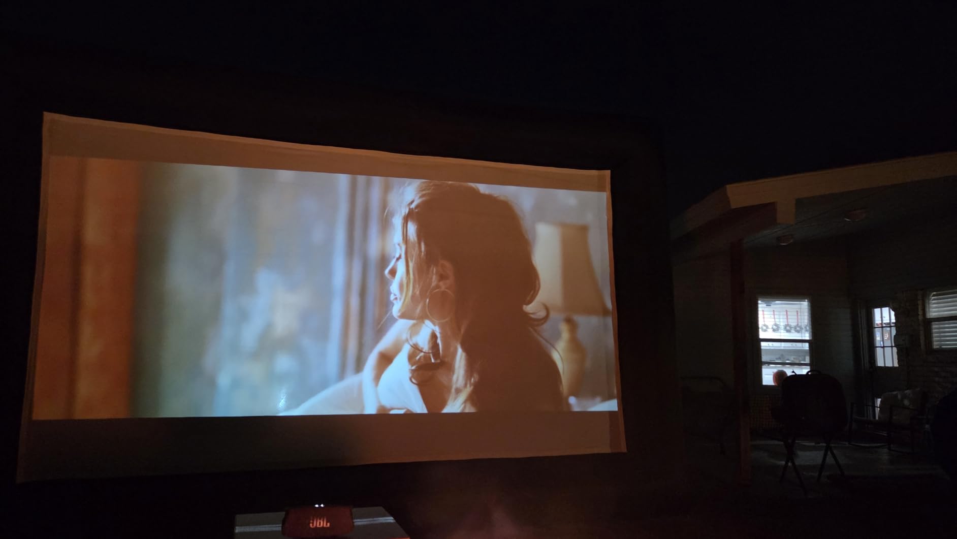GZKYYLEGS 16ft Inflatable Movie Screen Outdoor Projector Screen with Air Blower Storage Bag - Front/Rear Projection, Easy Set Up Blow Up Screen for Backyard Movie Night, Theme Parties, Celebrations customer photo 2