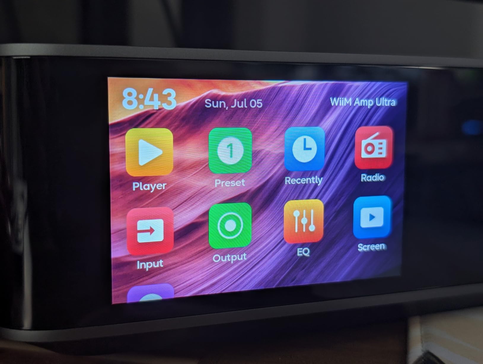WiiM Amp Ultra with Voice Remote 2 | 100W Streaming Amplifier with Premium ESS ES9039Q2M DAC & Dual TI TPA3255 Amps | Built-in RoomFit EQ & Touchscreen | HDMI ARC, Optical, RCA Inputs | Space Gray customer photo 1