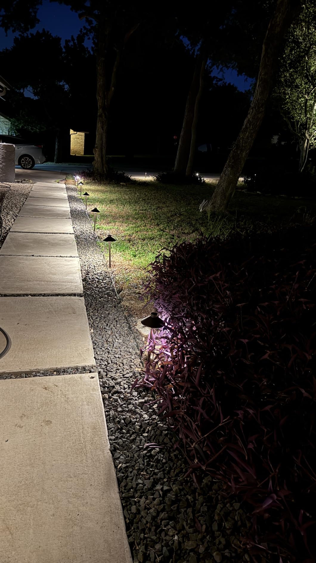 PARTPHONER Low Voltage Landscape Lighting 6-Pack, Aluminum 12V Pathway Lights with G4 Bulbs, Waterproof Oil Rubbed Bronze Color Wired Path Lights with Connectors for Walkway Yard Garden customer photo 1