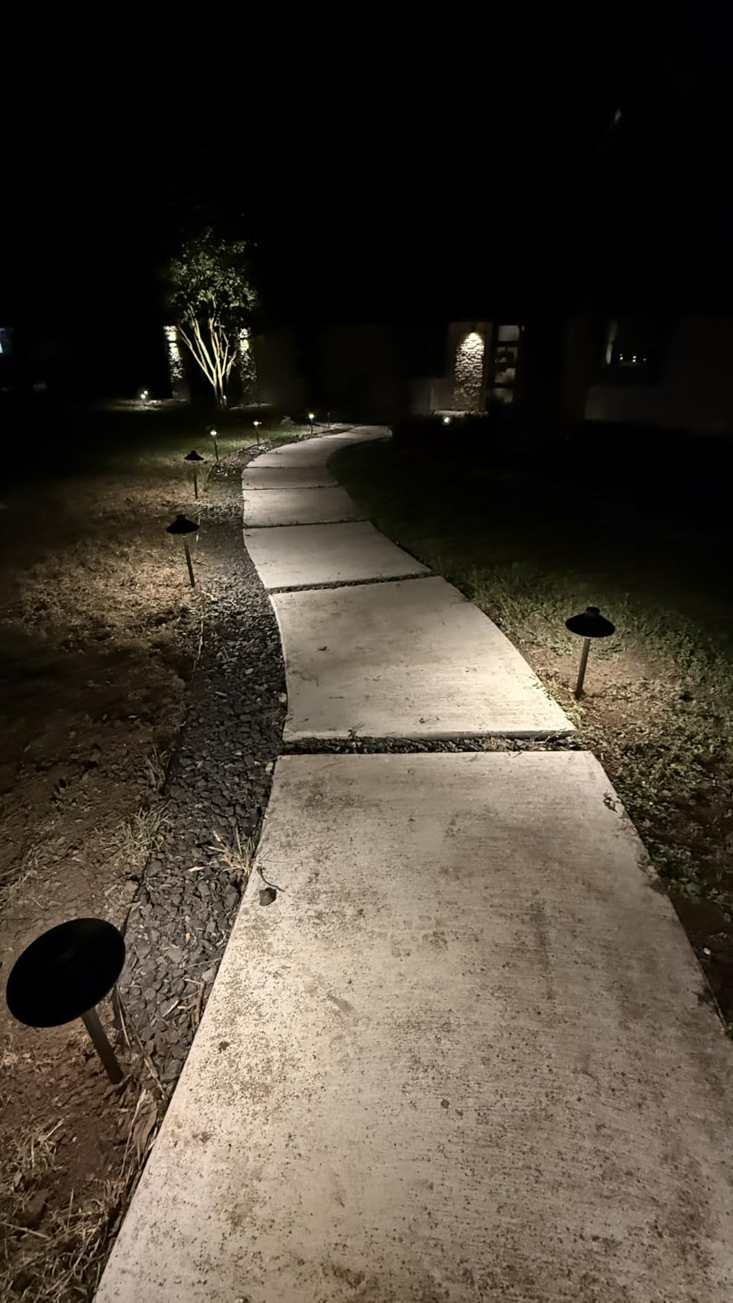 PARTPHONER Low Voltage Landscape Lighting 6-Pack, Aluminum 12V Pathway Lights with G4 Bulbs, Waterproof Oil Rubbed Bronze Color Wired Path Lights with Connectors for Walkway Yard Garden customer photo 2