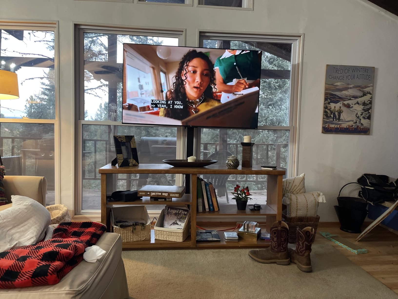 monTEK Motorized TV Lift for 37-65 inch TVs | Ceiling & Vertical TV Lift Mechanism, RF Remote & Smart Phone & Voice Control via WiFi, Load Capacity 132 LBS, Max VESA 600x400 customer photo 2