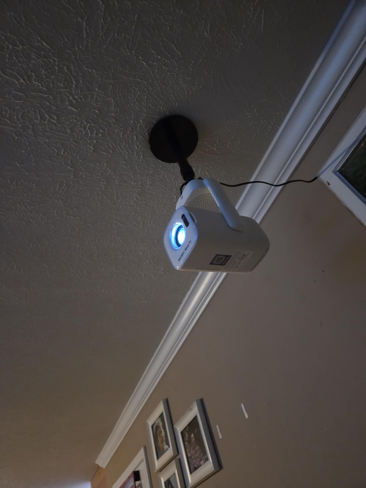 Aurzen Ceiling Projector Mount Bracket, 360° Rotation & 90° Tilt, Adjustable 9