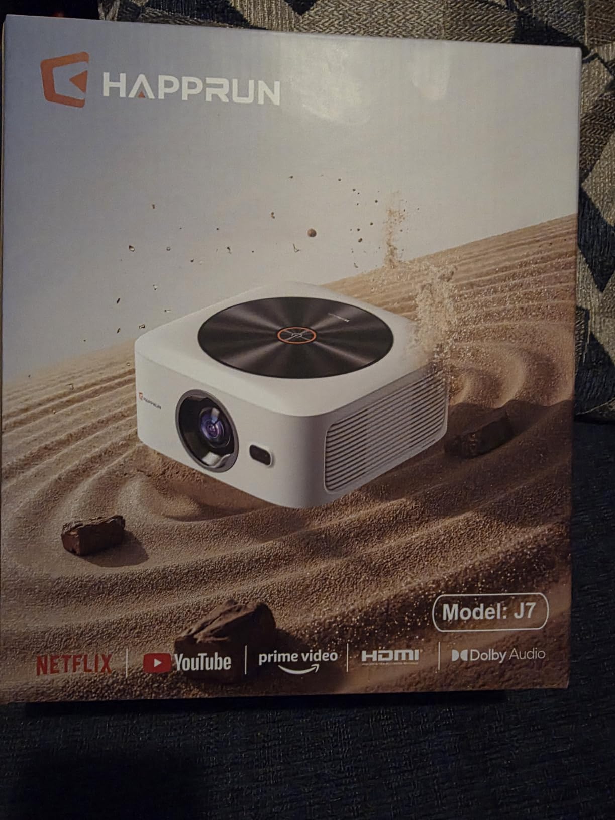 HAPPRUN 1500 ANSI Lumens Outdoor Projector with Built-in Streaming Apps, 4K Decoding Resolution, Auto Focus, Dolby Audio, Smart Projector with WiFi 6 and Bluetooth 5.2, Indoor Home Theater customer photo 2