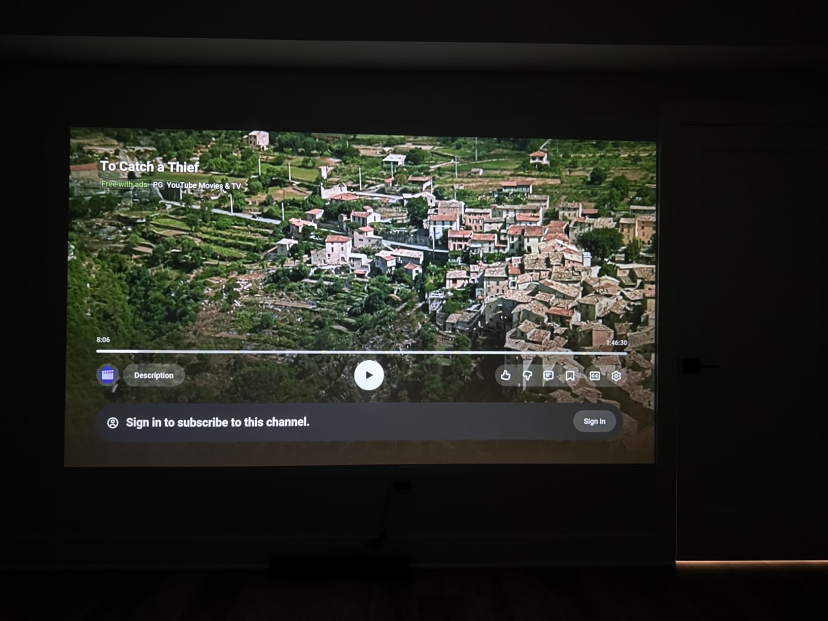 1500 ANSI Official Licensed Google TV Smart Projector, HAPPRUN 4K Full HD Home Theater with Auto Focus, Dolby Sound, Wi-Fi Bluetooth, Built-in Apps, Compatible with Phone & PC, Indoor & Outdoor Use customer photo 1