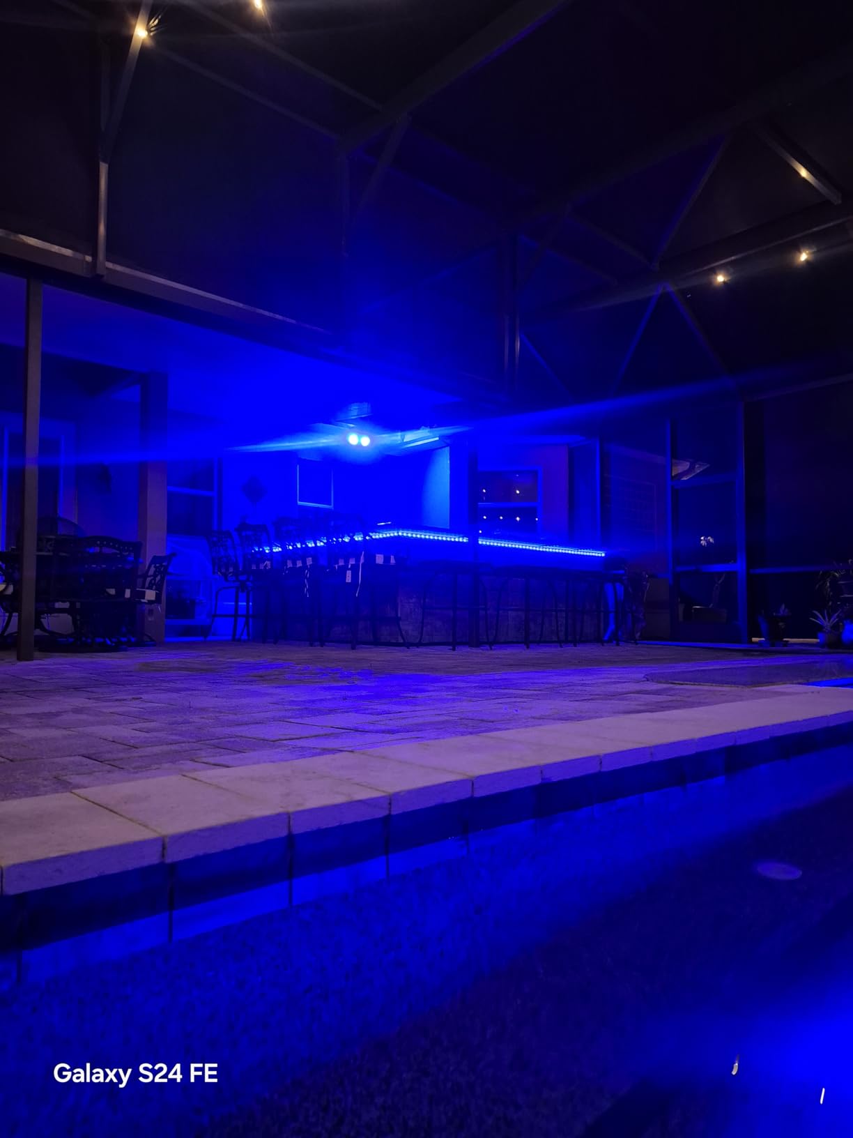 KSIPZE 50ft Outdoor LED Strip Lights Waterproof IP68, RGB Outdoor LED Lights with Button & Bluetooth App Control, Music Sync, Timer, Exterior LED Rope Lights for Decor Balcony, Roof, Garden, Pool customer photo 2