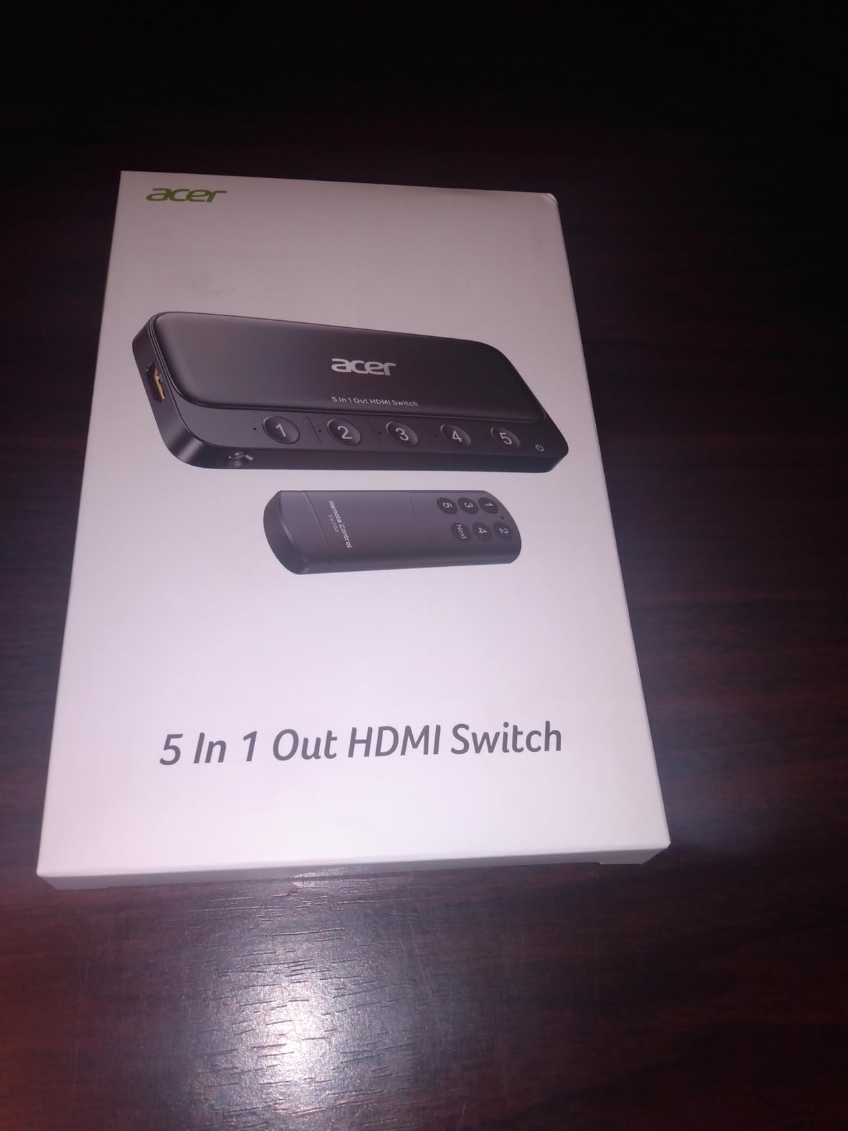 acer HDMI Switch 5 in 1 Out [4K@60Hz, HDMI 2.0, HDCP 2.3, HDR] Switcher with Remote, Supports DTS, Dolby, Work for PS5/Xbox/Switch/Roku/TV Stick/Projector customer photo 1