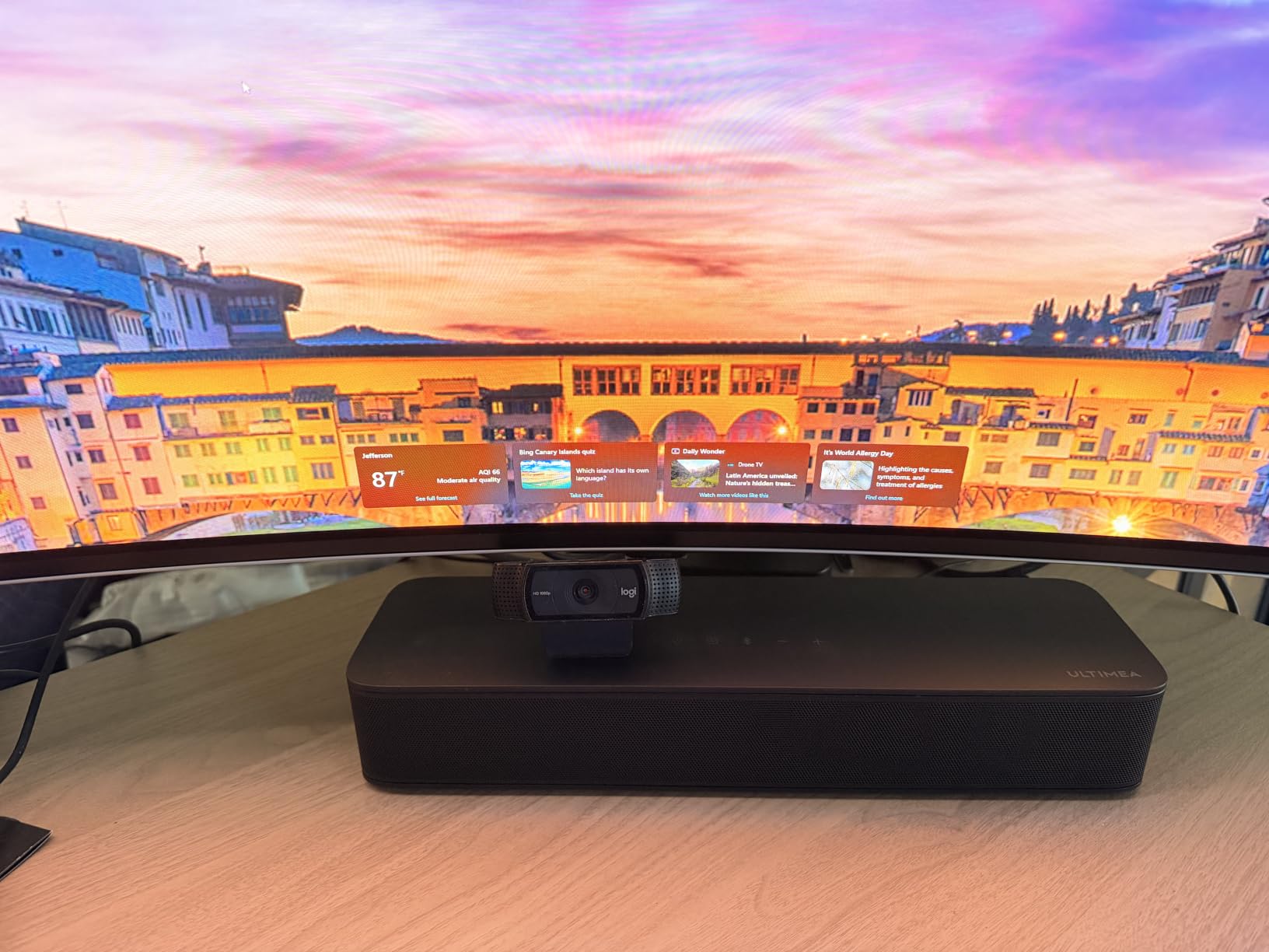 ULTIMEA 2.1ch Surround Sound Bar for TV, Built-in Subwoofer, Peak Power 132W, App Control, 16 Inches Bluetooth 5.4 TV Speakers Soundbar, All-in-one PC Soundbar, Opt/AUX/Wall Mount, Poseidon M20 Pro customer photo 2