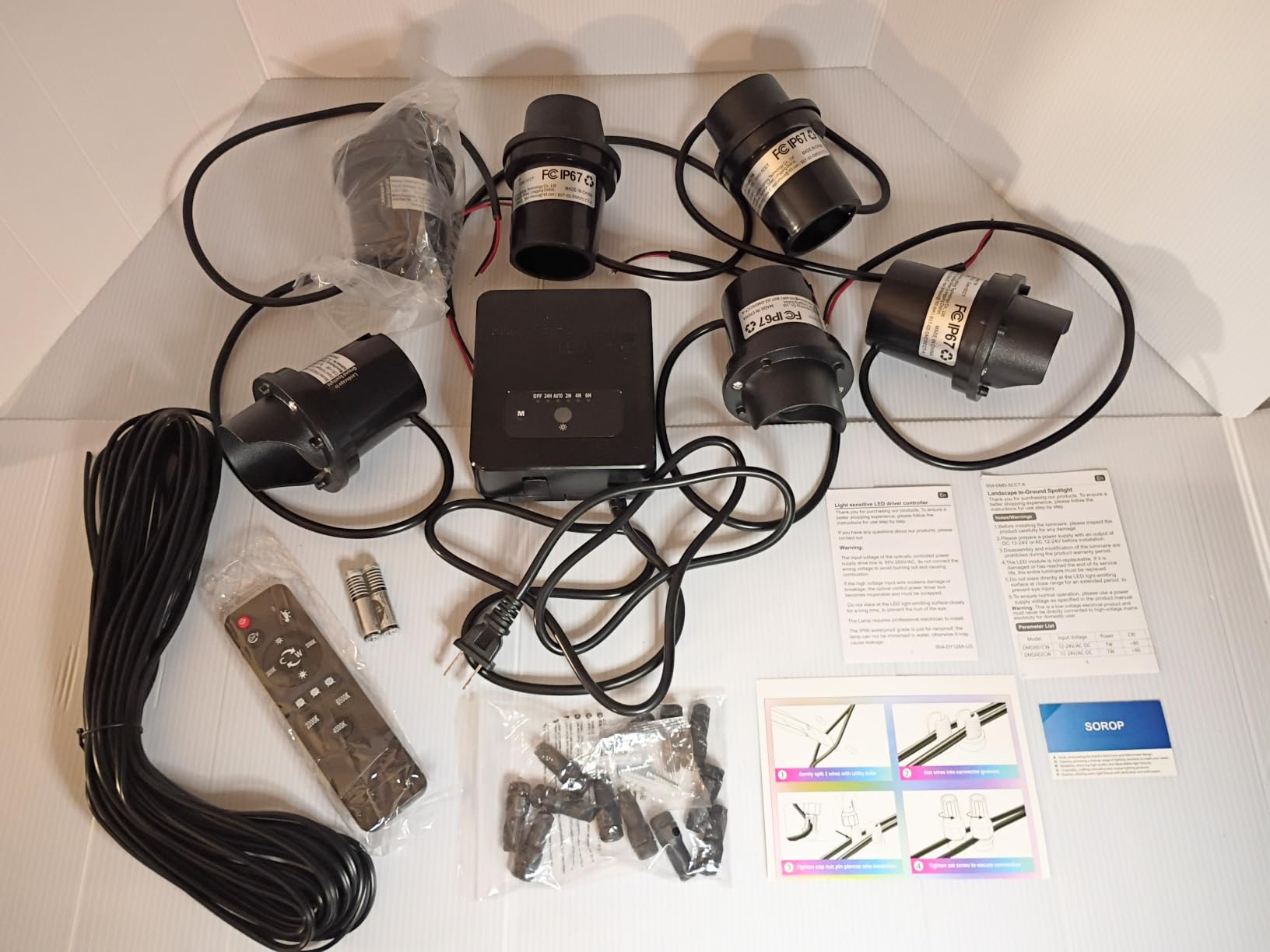 Low Voltage Landscape Lighting Kit 7W 5CCT Well Lights 12Pack | In-Ground Lights with 144W Transformer 100FT UL Listed Wire, IP67 Waterproof Outdoor Lights for Yard Pathway Garden 12-24V customer photo 2