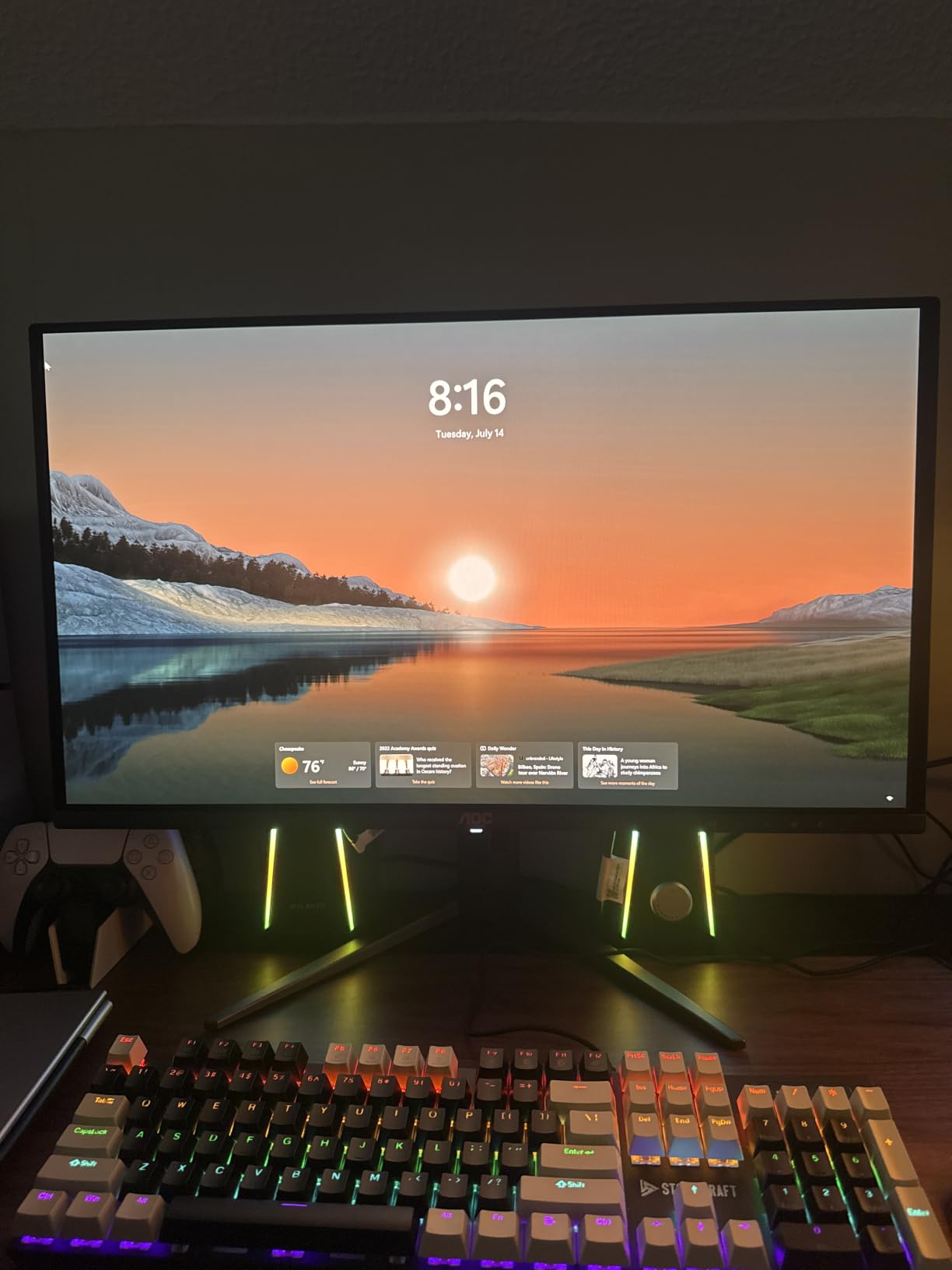 AOC 27 Inch OLED Gaming Monitor (QD-OLED), 1440p QHD 2560x1440, 240Hz, 0.03ms, HDMI 2.1, G-SYNC Compatible, HDR True Black, Height Adjustable Stand, USB Hub, Q27GAZDV customer photo 2