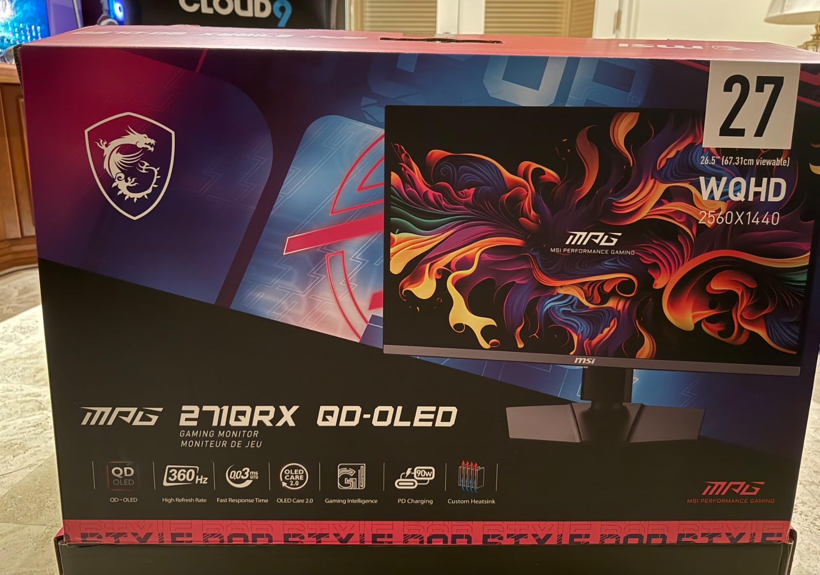MSI PRO MAX 271UPXW12G 27 inch 4K UHD QD-OLED (3840x2160) Hub Monitor, 120Hz, DisplayHDR True Black 400, 98W PD, Dual USB-C, Mac Color Match, Brightness & Volume Control, Height Adjustable, Speakers customer photo 1