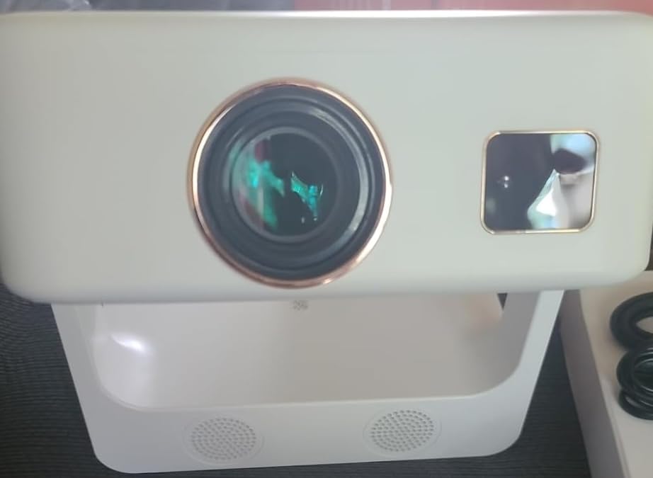 Outdoor-Projector-4K [Built-in Google TV/180°Rotatable Stand/Voice Control/E-Focus], Sovboi Smart-Movie-Projector with WiFi6 and Bluetooth, 2500 Brightness Portable-Proyector for 10,000+ Streaming Apps customer photo 1