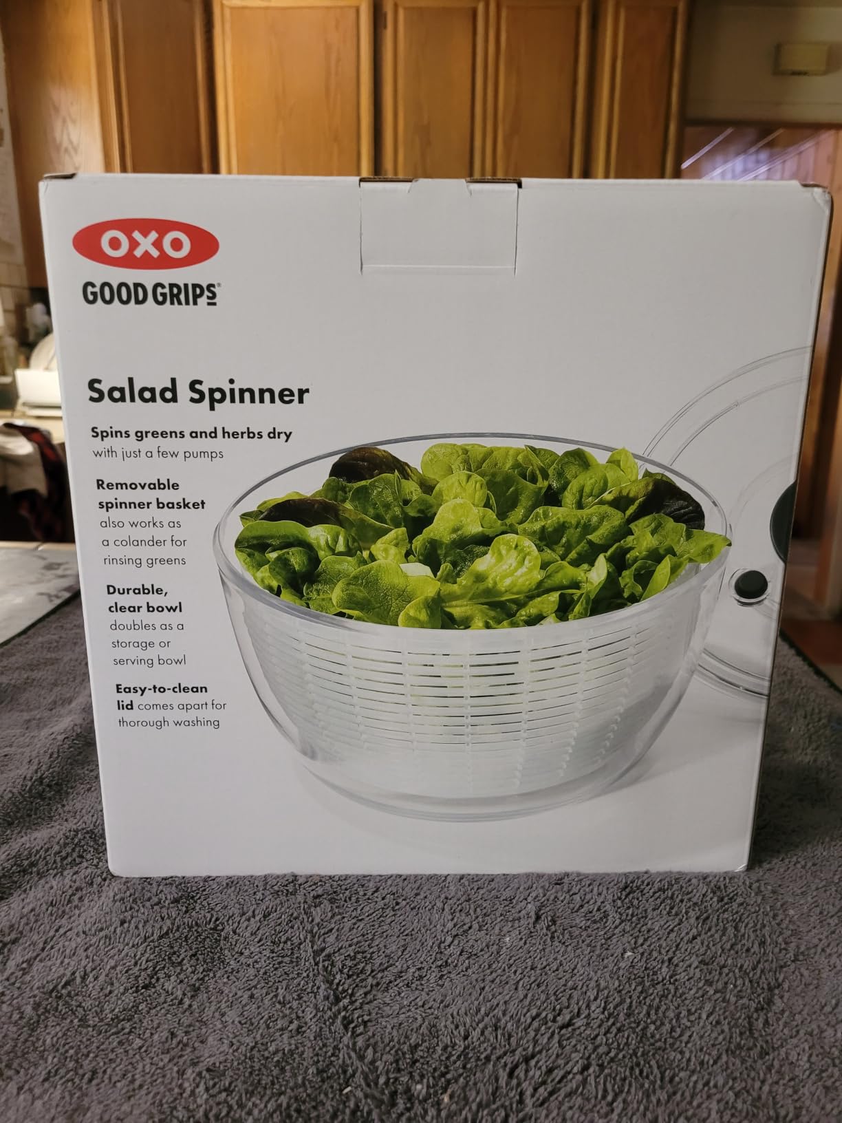 OXO Good Grips 6.22 Qt Salad Spinner, Vegetable Washer with Bowl & Strainer customer photo 1