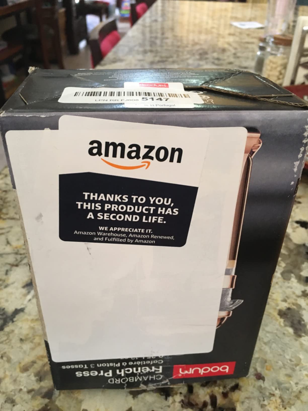 Bodum 34oz Chambord French Press Coffee Maker, High-Heat Borosilicate Glass, Polished Stainless Steel – Made in Portugal customer photo 2