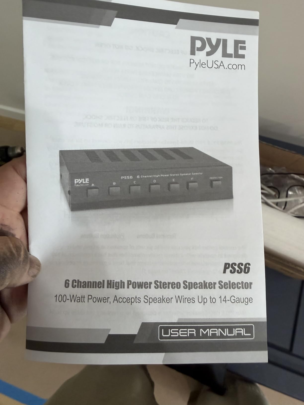PYLE PSS6 Home 6-Channel High Power Stereo Speaker Selector, Black customer photo 1