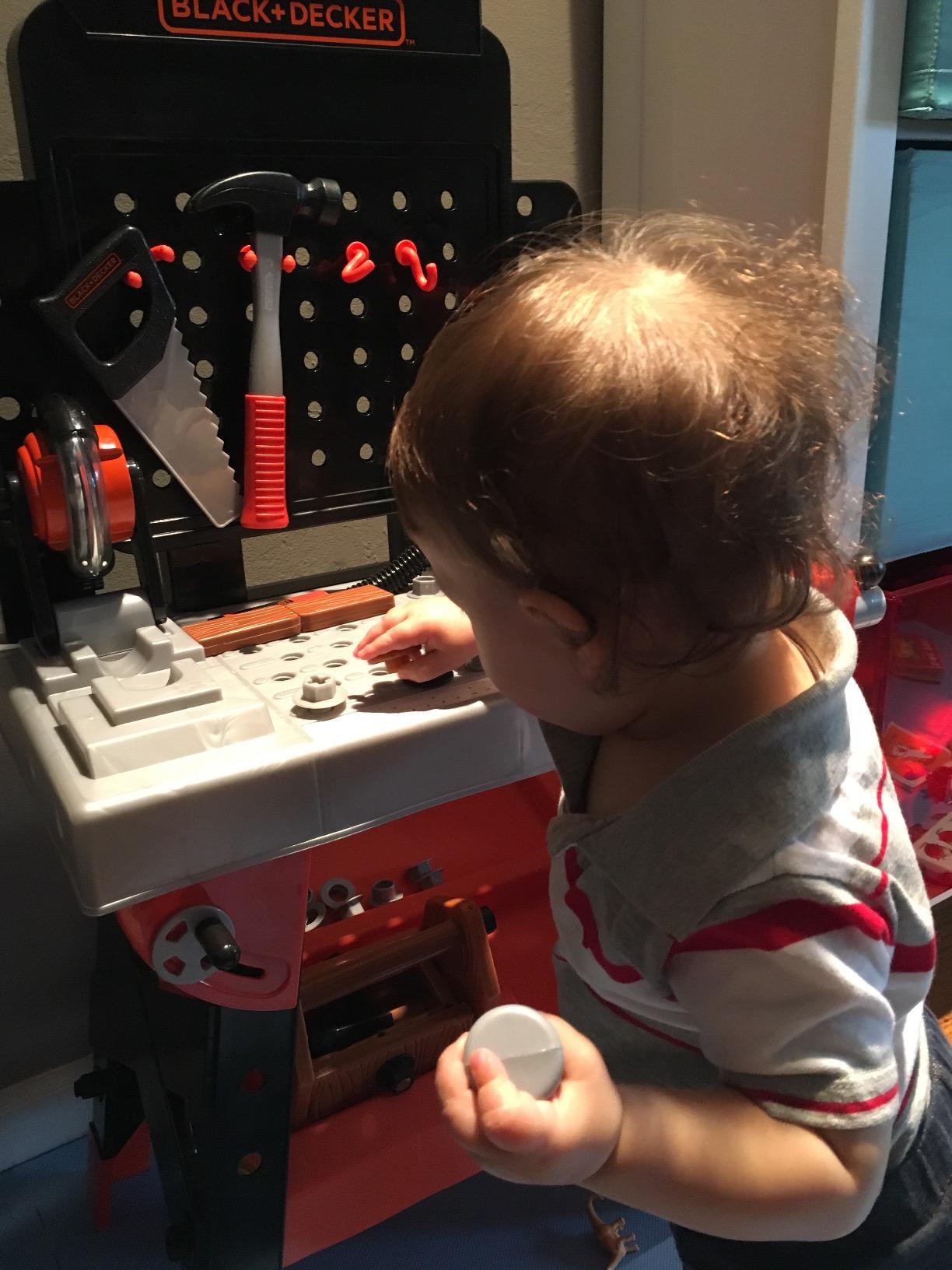 JAKKS Pacific Black+Decker Kids Workbench - Power Tools Workshop - Build Your Own Toy Tool Box – 75 Realistic Toy Tools and Accessories [Amazon Exclusive] customer photo 1