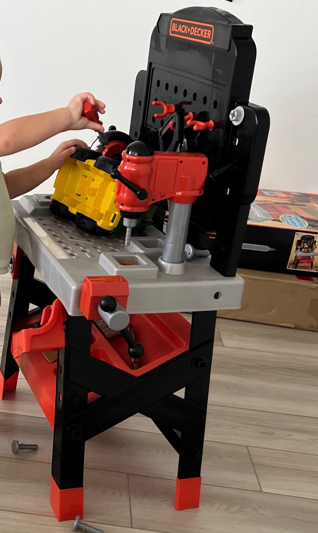 JAKKS Pacific Black+Decker Kids Workbench - Power Tools Workshop - Build Your Own Toy Tool Box – 75 Realistic Toy Tools and Accessories [Amazon Exclusive] customer photo 2