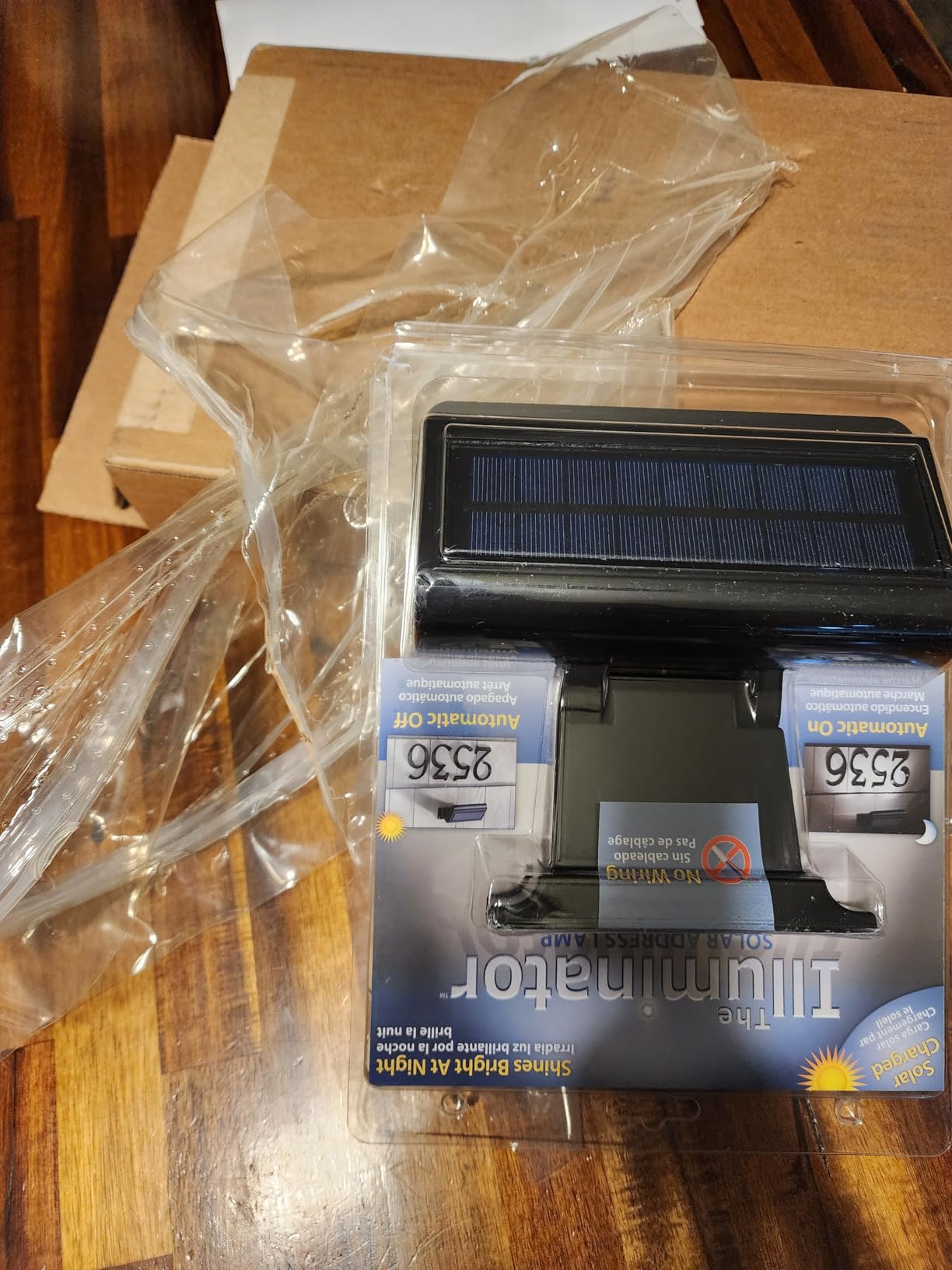 Whitehall Products Standard Wall Illuminator Solar Address Lamp, Black customer photo 2