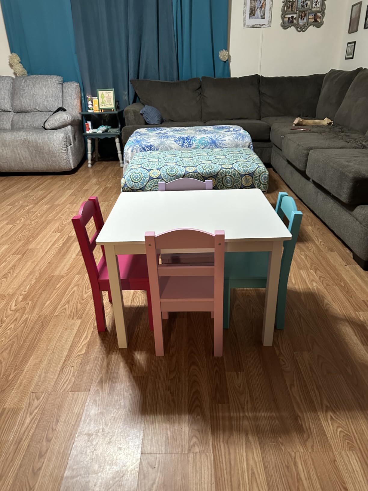 Humble Crew Toddler Table and Chair Set for Kids, Wood Activity Furniture customer photo 1