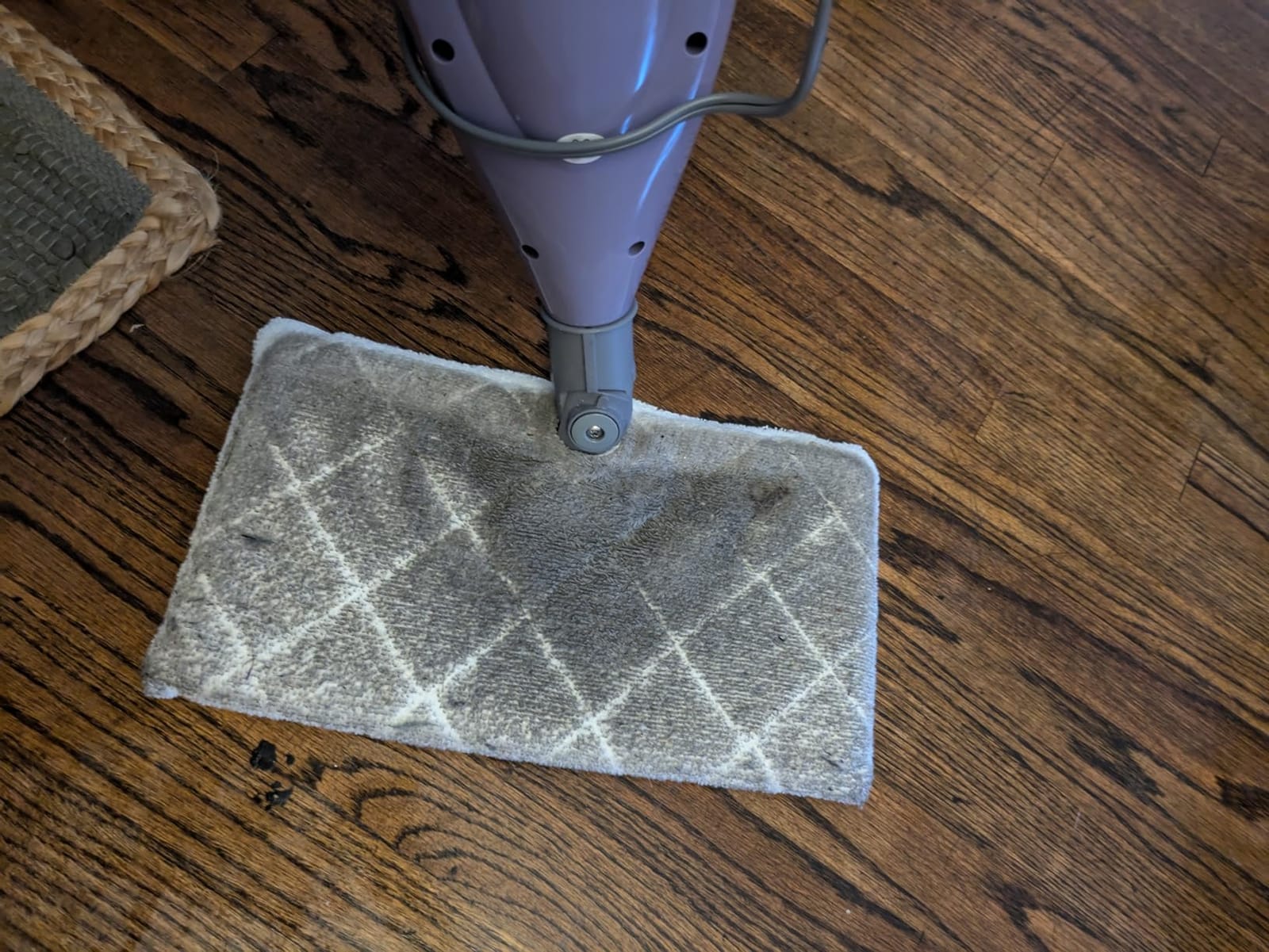 Shark Steam Pocket Mop with 2 Washable Double-sided Pads, Purple, S3501 | Lightweight, 2 Machine Washable Double-Sided Microfiber Pads, Swivel Steering, Steam Sanitization on Sealed Hard Floors customer photo 2