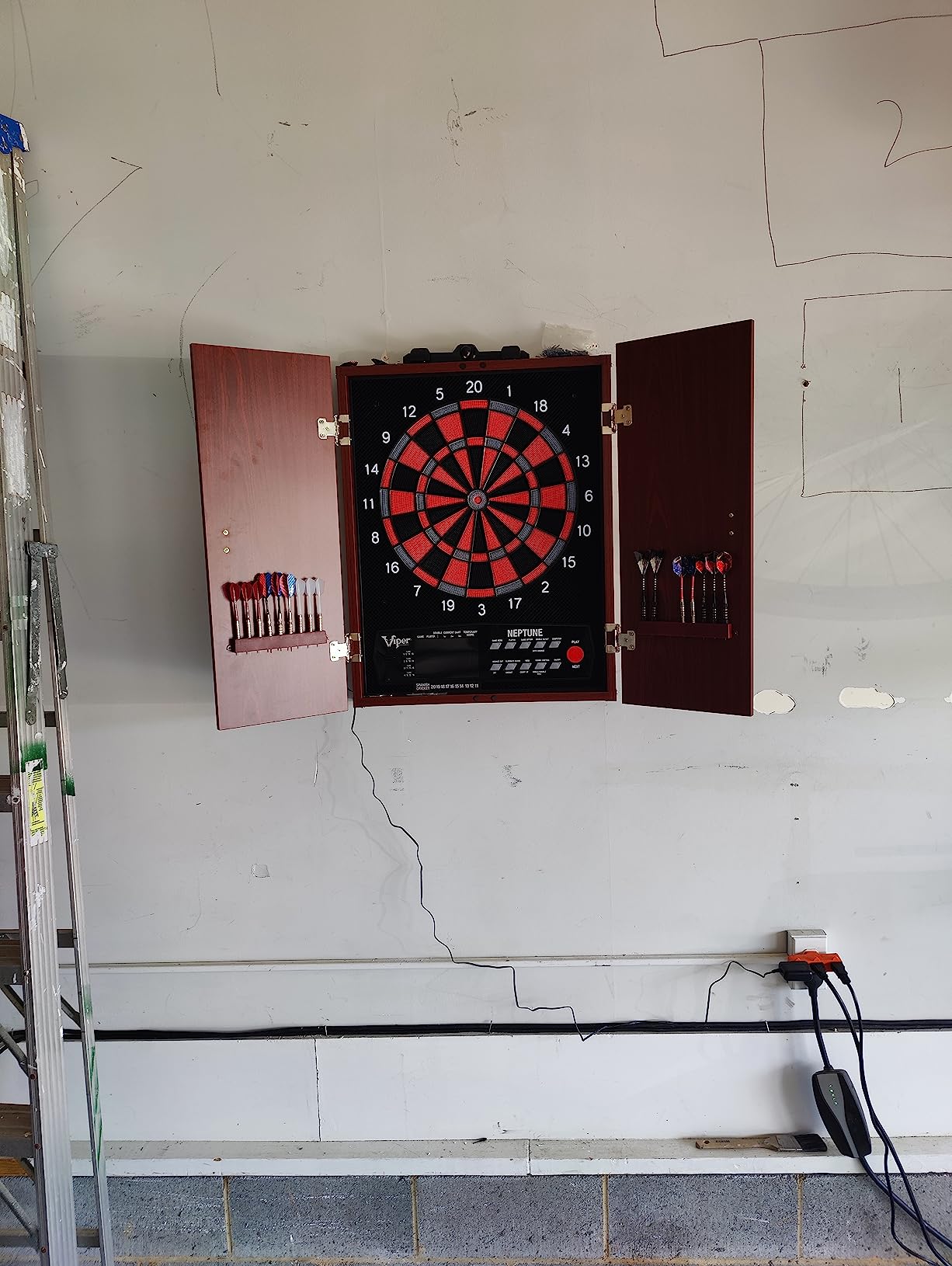 Viper by GLD Products Neptune Electronic Soft Tip Dart Board with Cabinet customer photo 2
