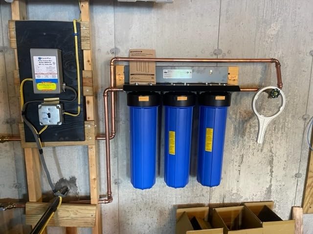 iSpring Commercial-Grade Whole House Water Filter System, Eliminates 99% Chlorine, Sediment, Taste, Odor, 3-Stage 20x4.5-inch Industrial Standard Filters, Model: WGB32B, 1-inch Inlet/Outlet customer photo 1
