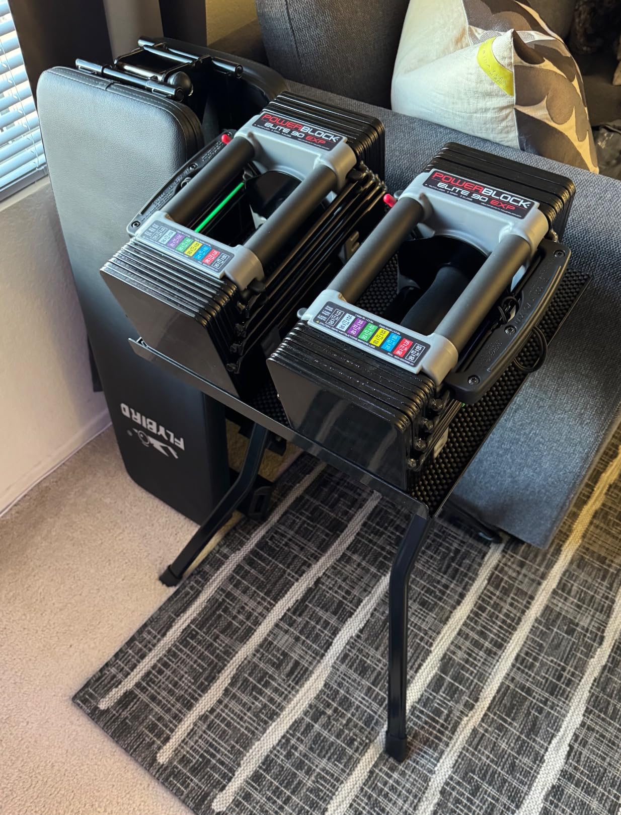 PowerBlock Elite EXP Adjustable Dumbbells, Sold in Pairs, Stage 1, 5-50 lb. (Expandable to 90 lbs per hand) customer photo 2