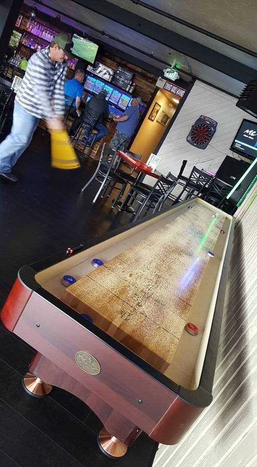 Playcraft Woodbridge Shuffleboard Table with Storage Cabinet - Shuffle Board Game Table Set with Matching Abacus, 8 Pucks, Brush & Wax (*Made in USA) - Pro Style Climate Adjusters customer photo 2