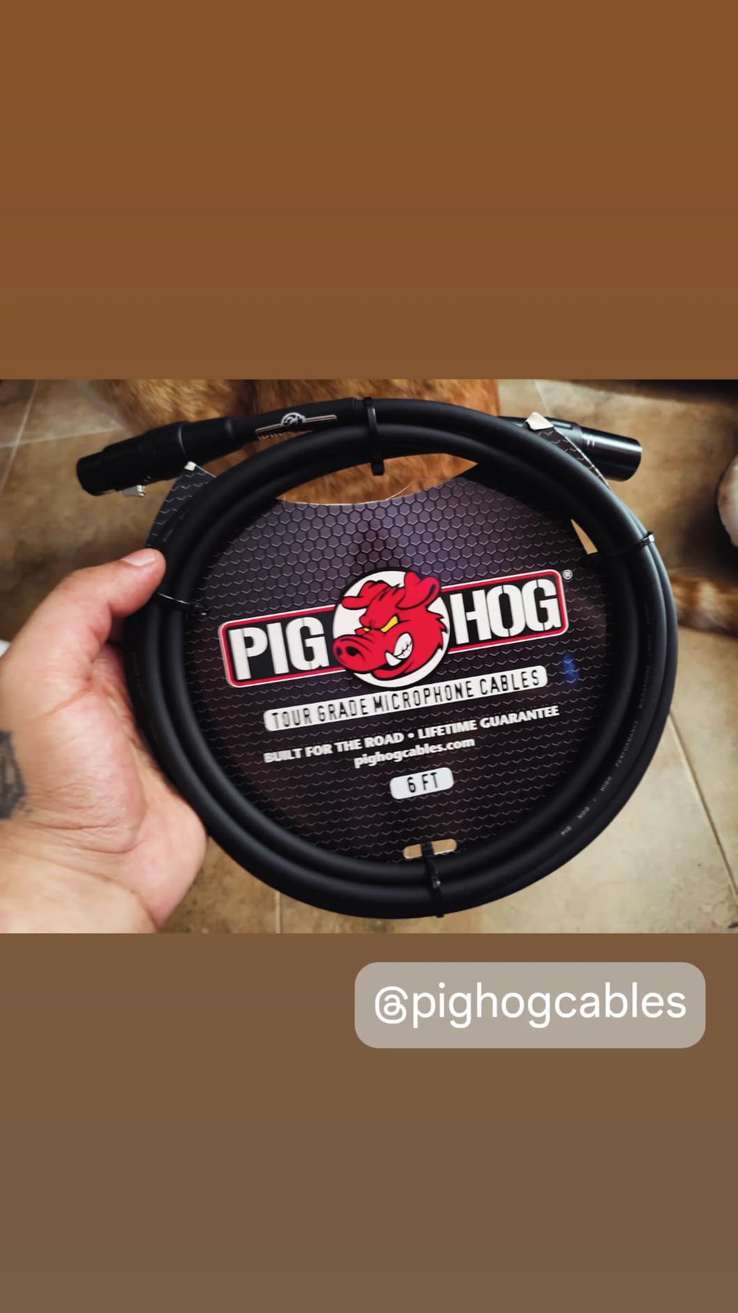 Pig Hog PHM6 High Performance 8mm XLR Microphone Cable, 6 Feet customer photo 1