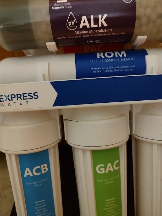 Express Water ROALK5D, 10-Stage Under Sink RO System, Alkaline, 50 GPD | NSF Certified 372, Deluxe Chrome Facuet, Reduces 99% of Impurities, BPA Free, Leak Detection customer photo 1