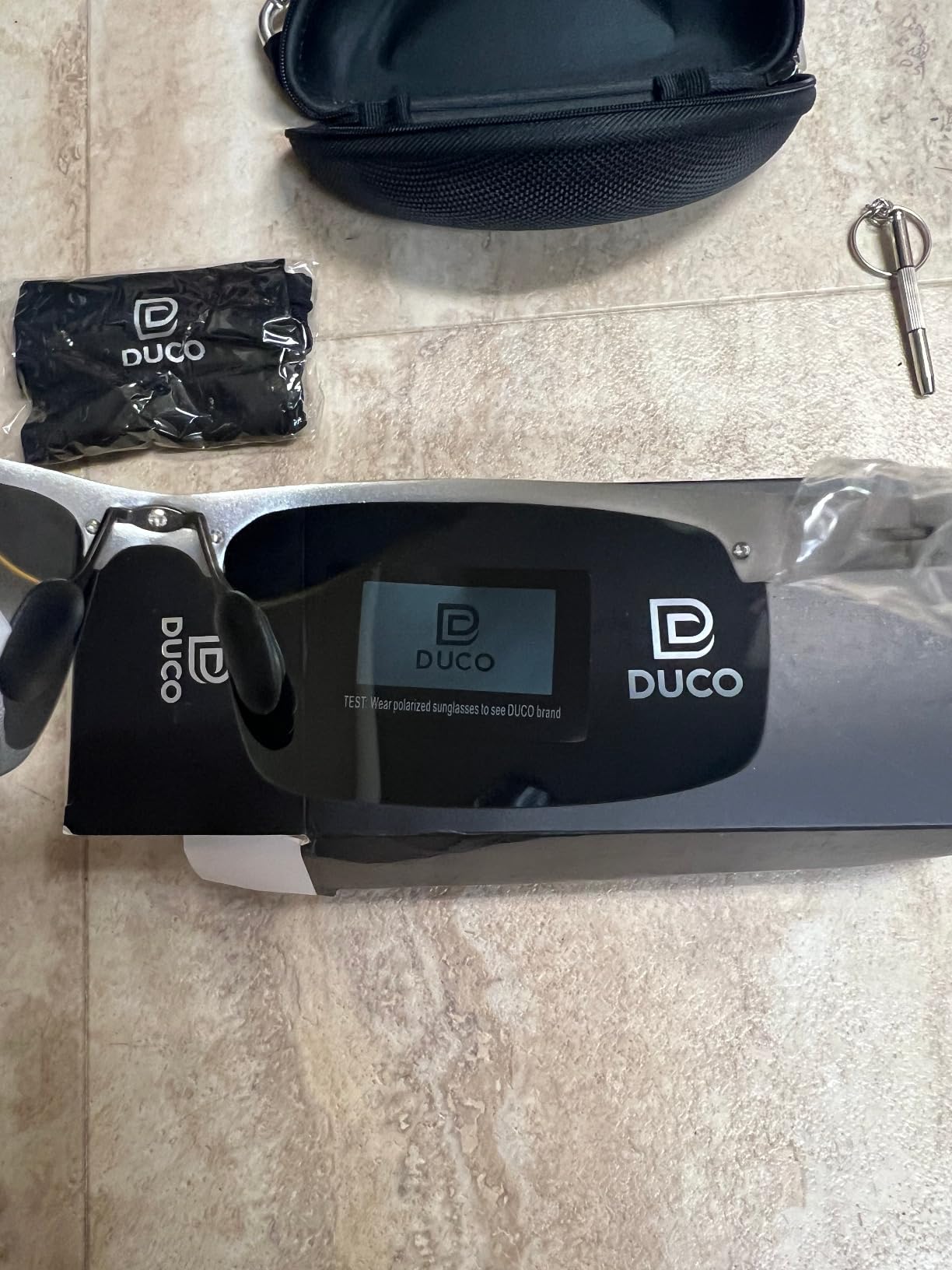 DUCO Mens Sports Polarized Sunglasses UV Protection Sunglasses for Men 8177 | Premium Al-Mg Frame–Lightweight, Sturdy, Anti-Slip, Wrap-Around, Polarized Lenses Cut Glare For Driving, Fishing, Hiking customer photo 1