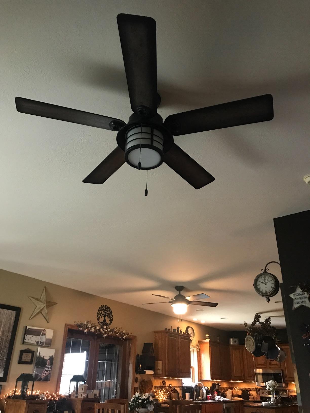 Hunter Key Biscayne, Outdoor or Indoor, Rustic, 54 inch, Weathered Zinc | Ceiling Fan, with LED Light, Standard Mount, Pull Chain, For Bedroom, Living Room, Patio, 59135 customer photo 2