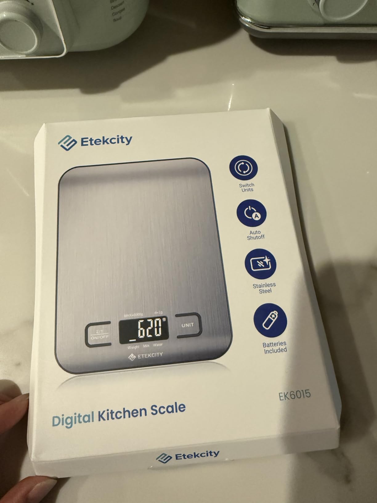 Etekcity Food Kitchen Scale, Digital Grams and Ounces, 11lb | Tare function, ideal for baking, weight loss, keto, meal prep, packages, liquids and jewelry, 304 Stainless Steel customer photo 2