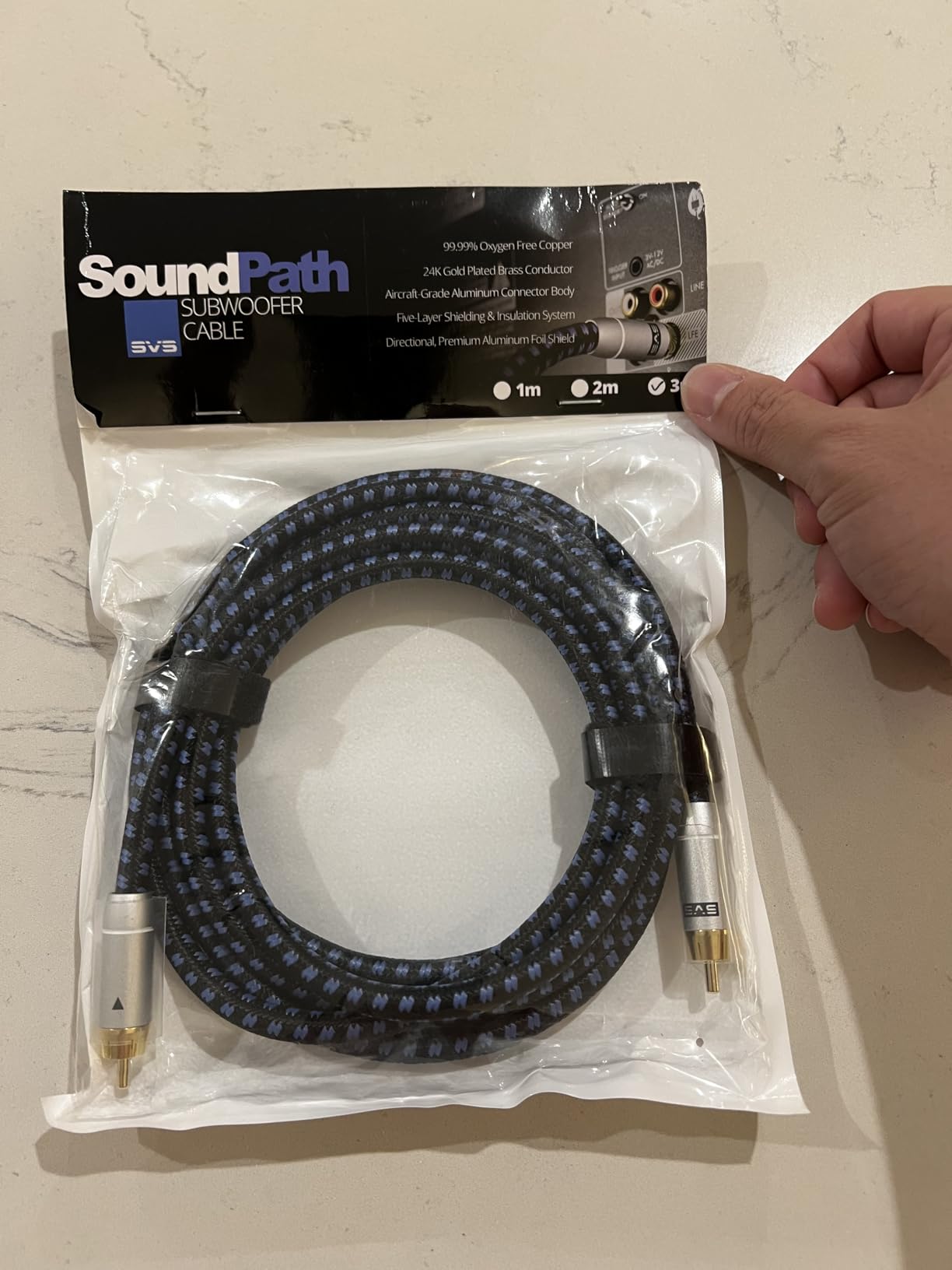 SVS SoundPath RCA Audio Interconnect Subwoofer Cable - Each (8 Meter) customer photo 1