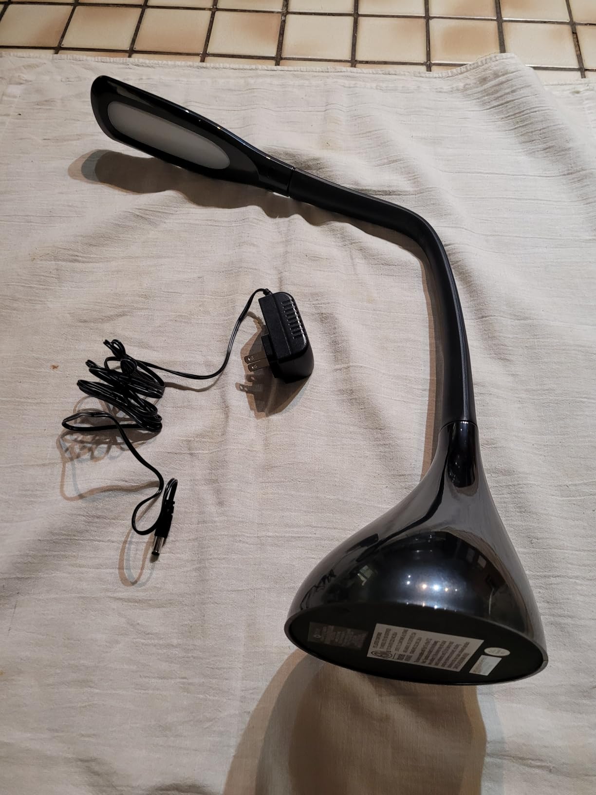 OttLite Creative Curves LED Desk Lamp, White | Natural Daylight LEDs | 4 Brightness Settings | Adjustable Flexible Neck | 11.25 to 23.75 inches customer photo 2