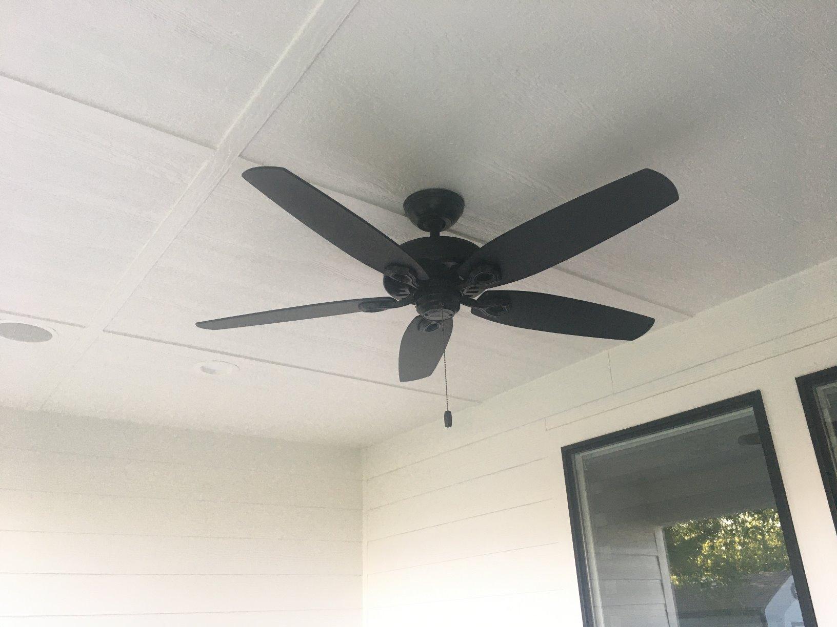 Hunter Builder Elite, Outdoor or Indoor, Ceiling Fan, 52 inch, Matte Black | No Light, Standard Mount, Pull Chain, 5 Blades, For Living Room, Patio, Porch, 53294 customer photo 1