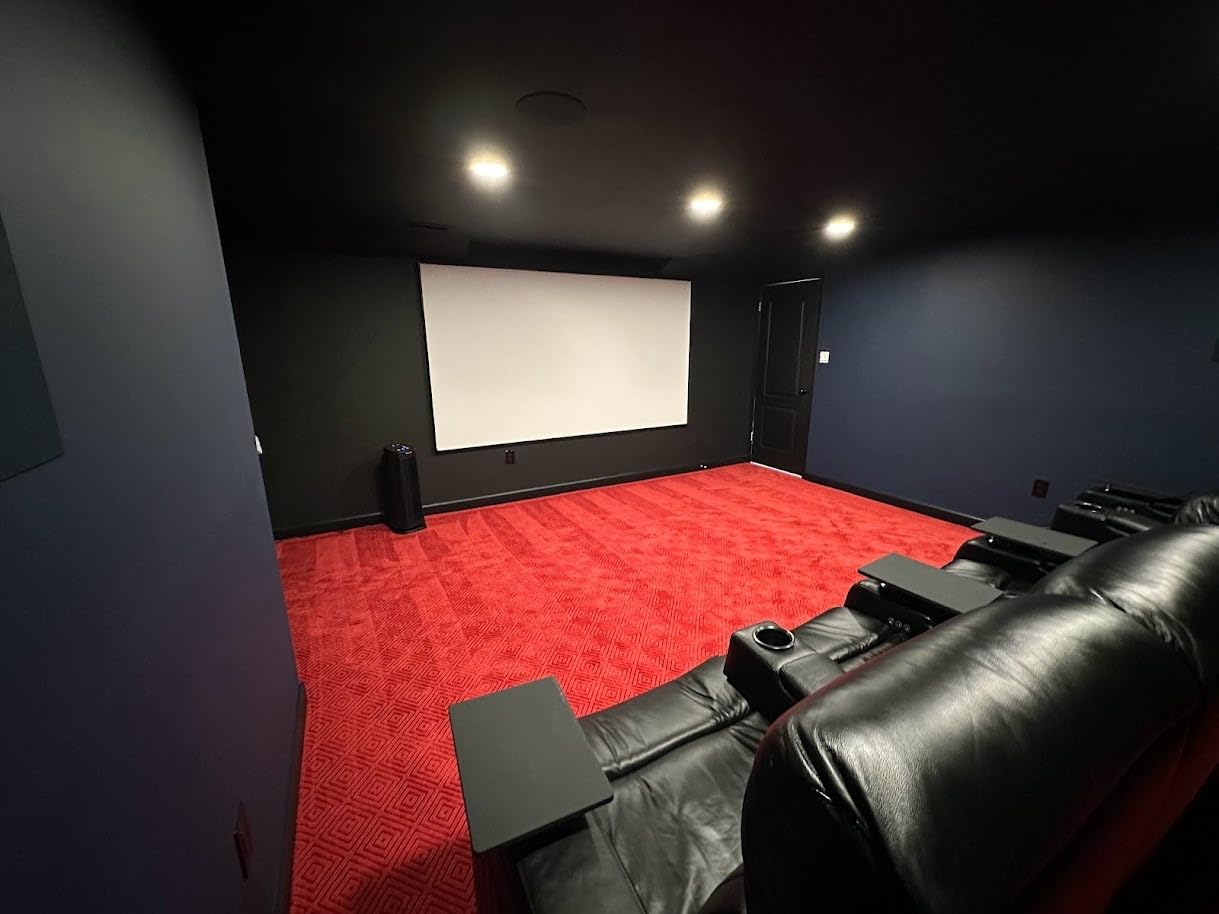 Elite Screens Aeon AUHD Series, 120-inch 16:9, 4K Home Theater Fixed Frame Edge Free Borderless Projection Sound Transparent Perforated Weave Projector Screen, AR120H2-AUHD customer photo 1