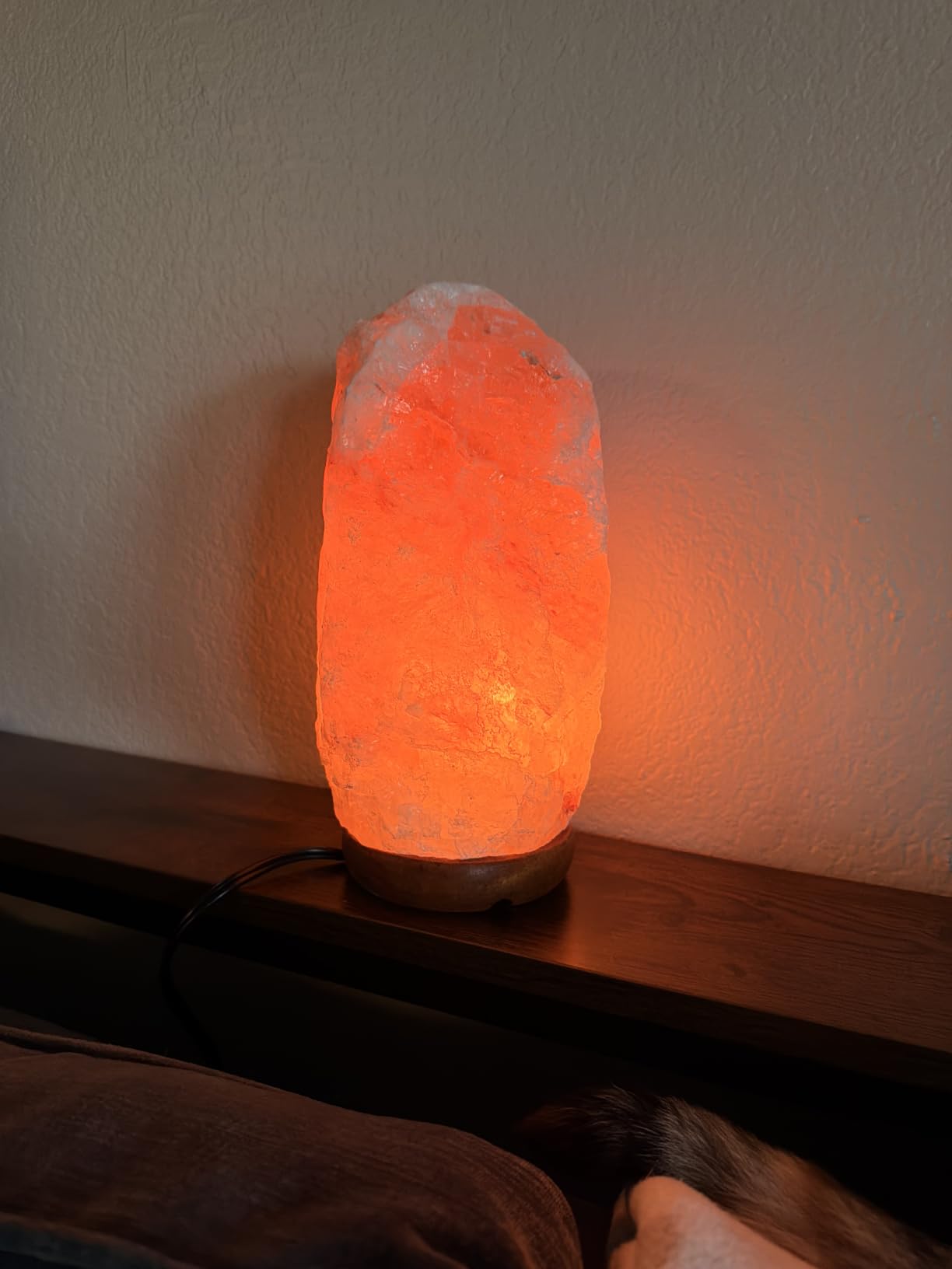 Himalayan Salt Lamp for Bedroom Large 10-12 Inch Pink Salt Rock Lamp with Dimmer, Wooden Base & Spare Bulbs customer photo 2
