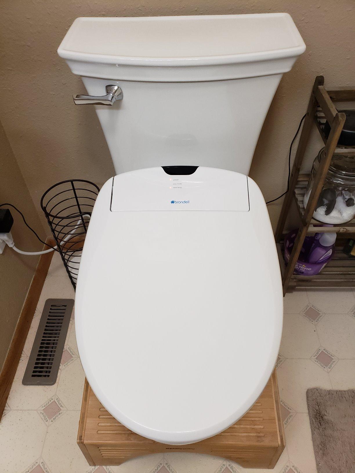 Brondell Bidet Toilet Seat S1400, Smart Toilet Seat, Dual Stainless-Steel Self-Cleaning Nozzle With Clean Plus Technology, Endless Warm Water Bidet, Warm Air Dryer-Nightlight, Heated Seat, Elongated customer photo 2