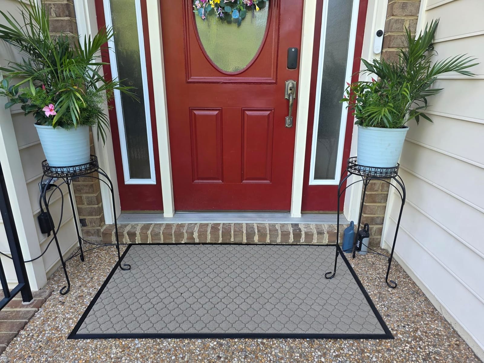 GORILLA GRIP WeatherMAX Door Mat, Indoor Outdoor Use, 29x17 Gray Diamond customer photo 2