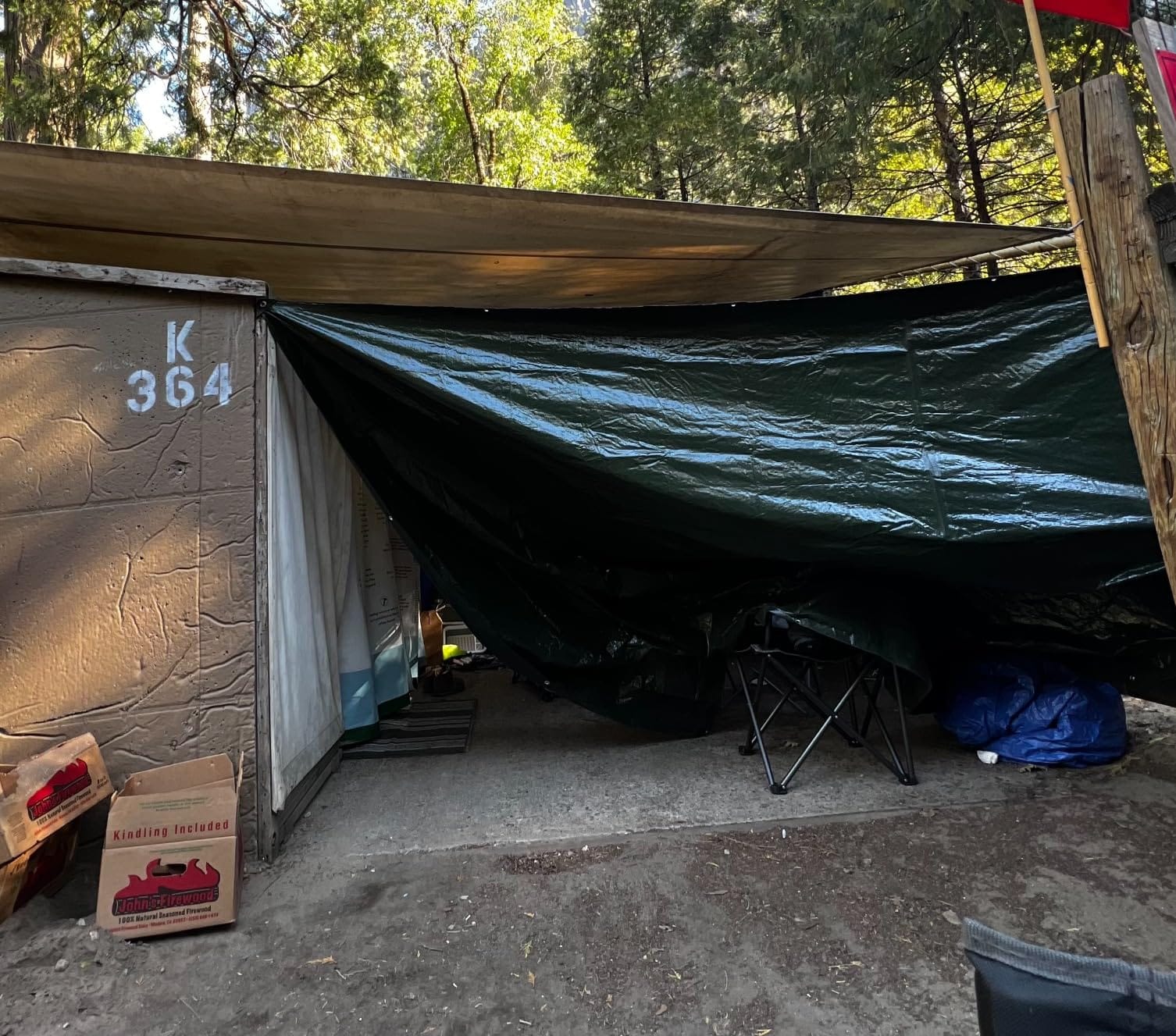 Amazon Basics Waterproof Multipurpose Camping Tarp with Reinforced Corners and Edges, Protective Cover, 9.5 x 11.3 Feet, Dark Green customer photo 2