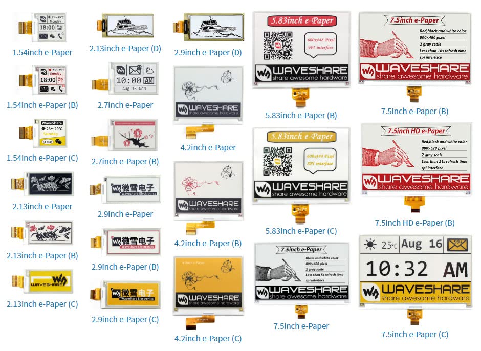 Waveshare Universal e-Paper Raw Panel Driver Shield for Raspberry Pi/Jetson Nano/STM32 Support Various Waveshare SPI e-Paper Raw Panels customer photo 1