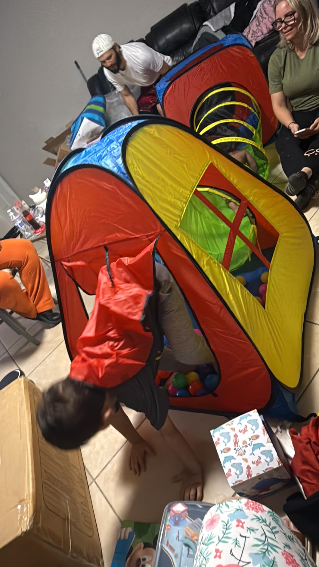 UTEX 3 in 1 Pop Up Play Tent with Tunnel, Indoor/Outdoor Playhouse customer photo 1