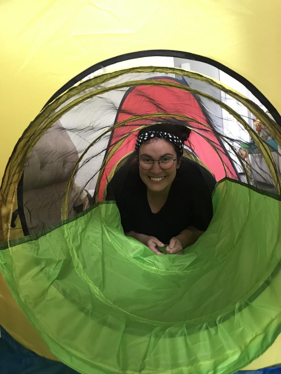 UTEX 3 in 1 Pop Up Play Tent with Tunnel, Indoor/Outdoor Playhouse customer photo 2