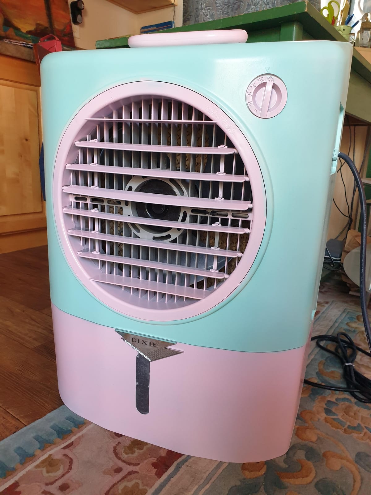 Portable Swamp Coolers - 1300 CFM MC18M Evaporative Air Cooler with 2-Speed Fan, 53.4 dB - 500 sq. ft. Coverage Evaporative Air Cooler Portable High Velocity Outdoor Cooling Fan by Hessaire - White customer photo 1